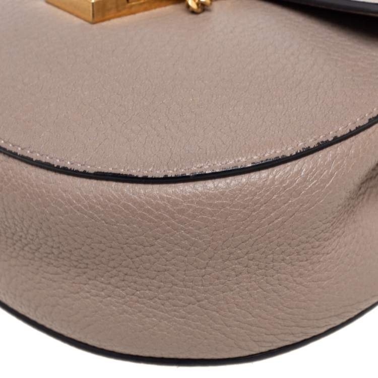 Pre Owned Chloe Grey Leather Small Drew Shoulder Bag