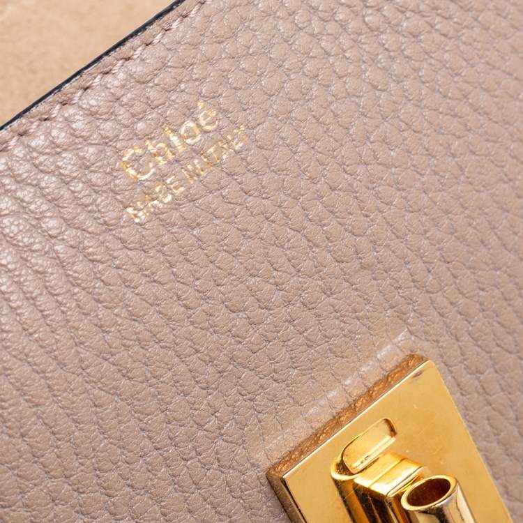 Pre Owned Chloe Grey Leather Small Drew Shoulder Bag