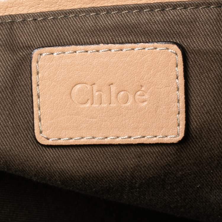 Pre Owned Chloé Peach Leather Large Marcie Satchel