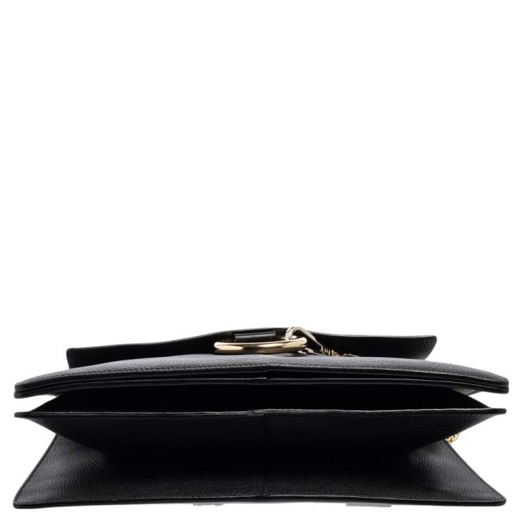 Pre Owned Chloé Black Leather Medium Faye Shoulder Bag