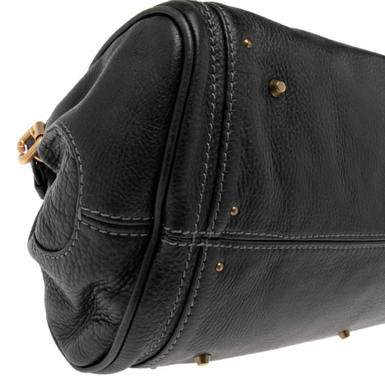 Pre Owned Chloe Black Leather Medium Paddington Satchel