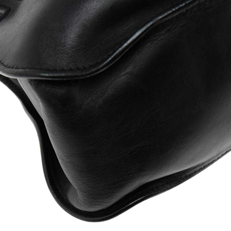 Pre Owned Chloe Black Leather Medium Marcie Shoulder Bag