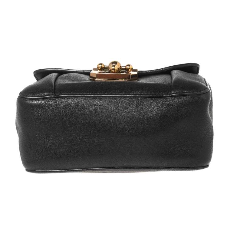 Pre Owned Chloe Black Leather Small Elsie Shoulder Bag