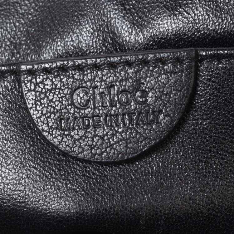Pre Owned Chloe Black Leather Small Elsie Shoulder Bag