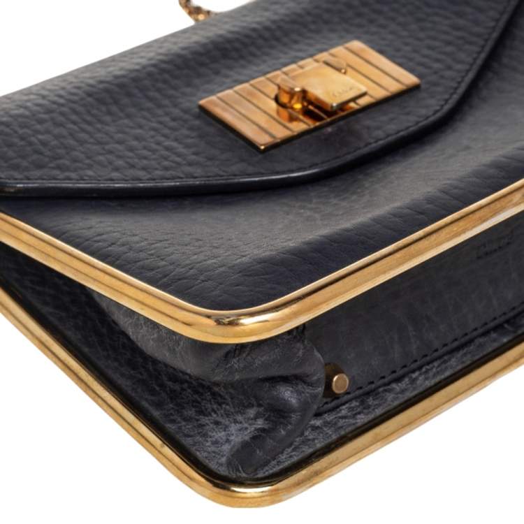 Pre Owned Chloe Black Leather Small Sally Shoulder Bag