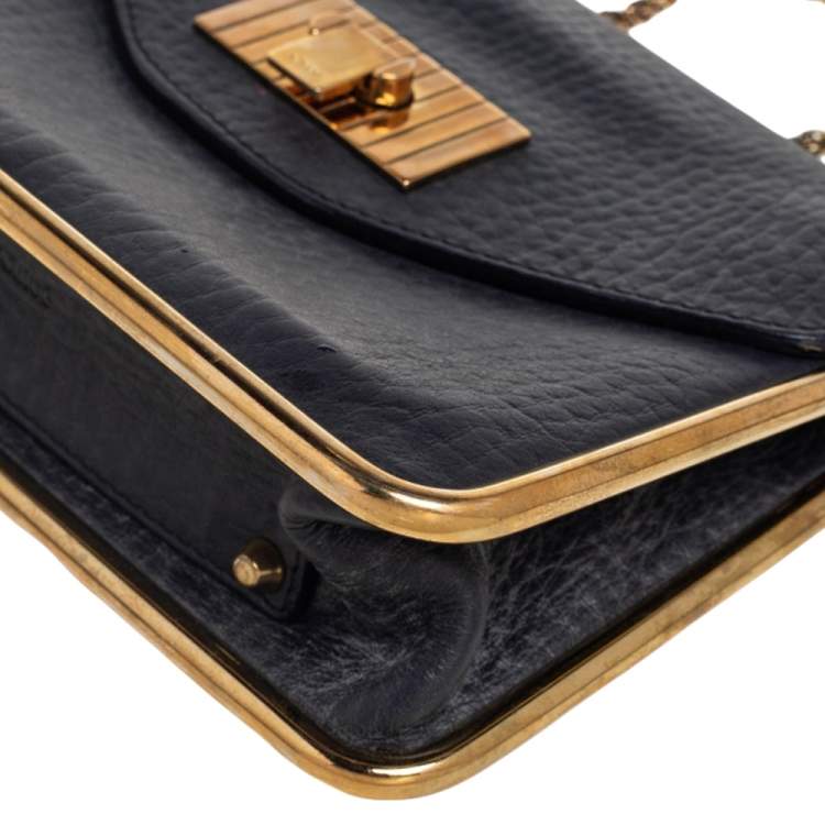 Pre Owned Chloe Black Leather Small Sally Shoulder Bag