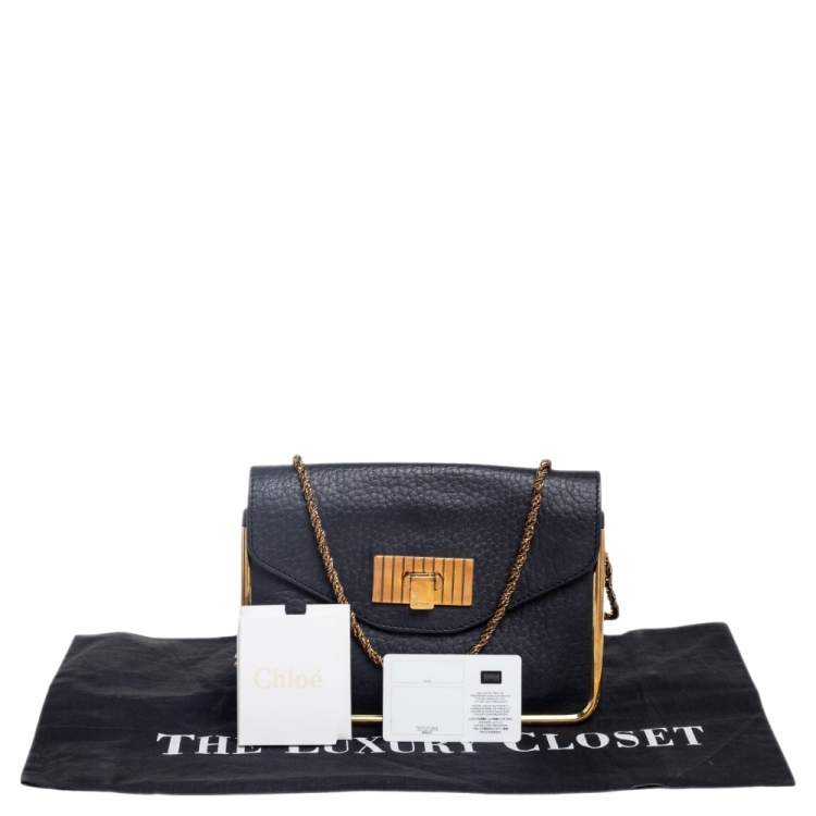 Pre Owned Chloe Black Leather Small Sally Shoulder Bag
