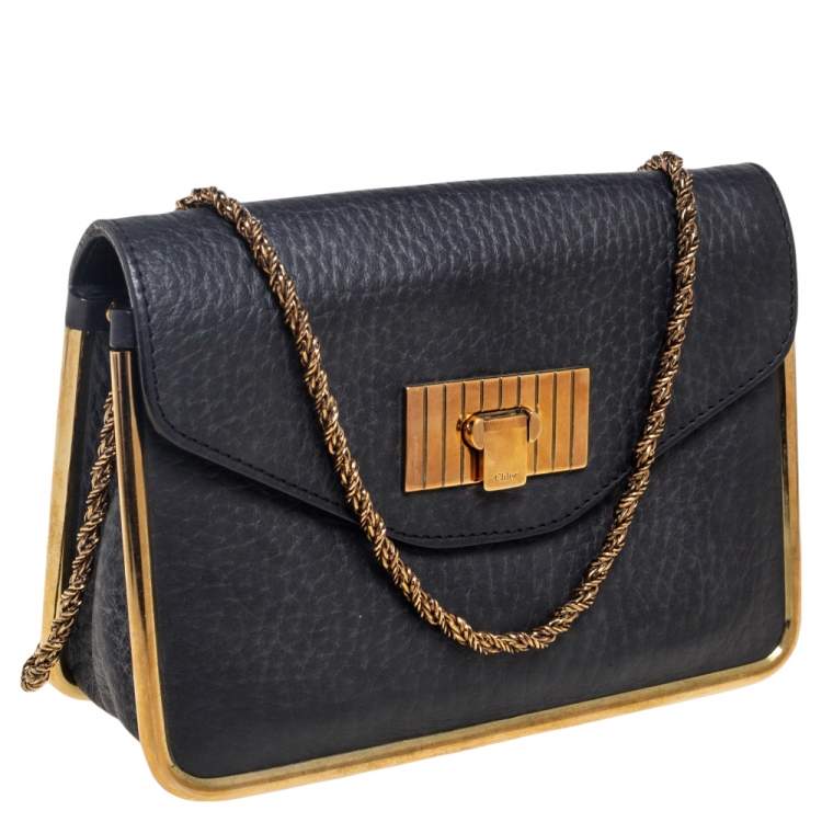 Pre Owned Chloe Black Leather Small Sally Shoulder Bag