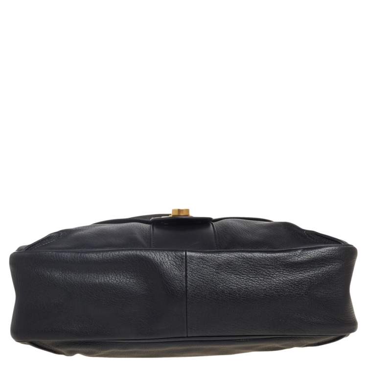 Pre Owned Chloe Black Leather Lexa Shoulder Bag
