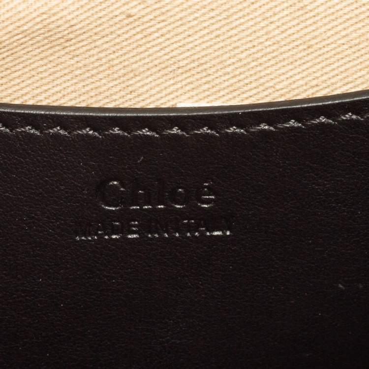 Pre Owned Chloe Black Leather and Suede Small Tess Shoulder Bag