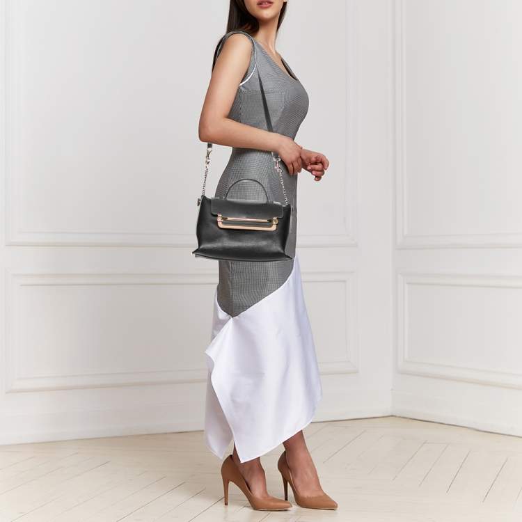 Pre Owned Chloe Tri Color Leather Medium Clare Shoulder Bag