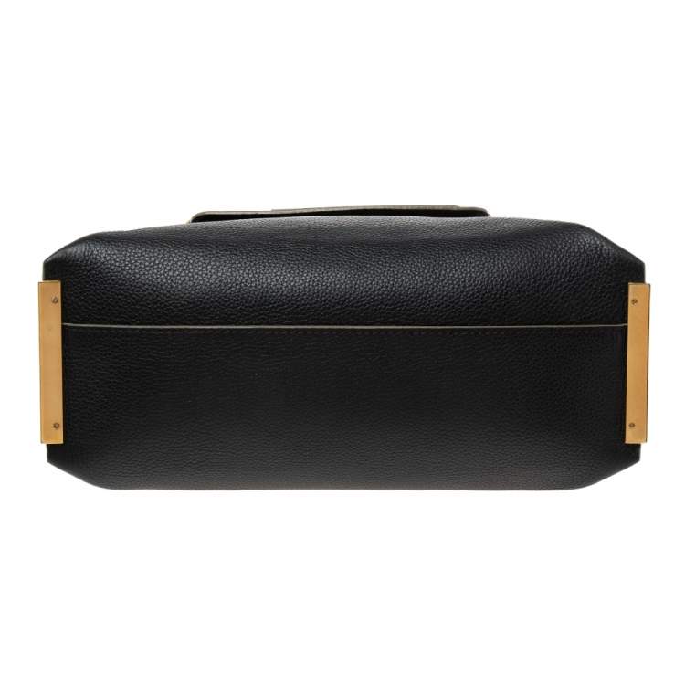 Pre Owned Chloe Tri Color Leather Medium Clare Shoulder Bag