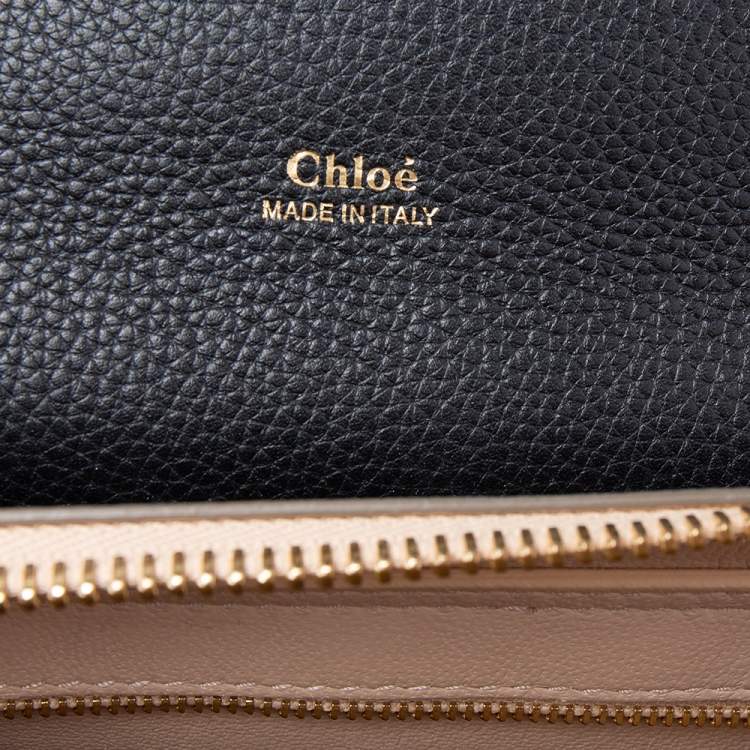 Pre Owned Chloe Tri Color Leather Medium Clare Shoulder Bag