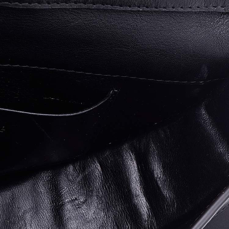 Pre Owned Chloe Black Leather Small Nile Bracelet Minaudiere Crossbody Bag