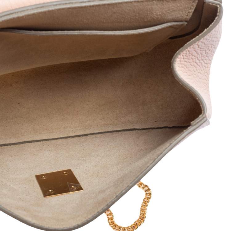 Pre Owned Chloe Salmon Pink Leather Medium Drew Shoulder Bag