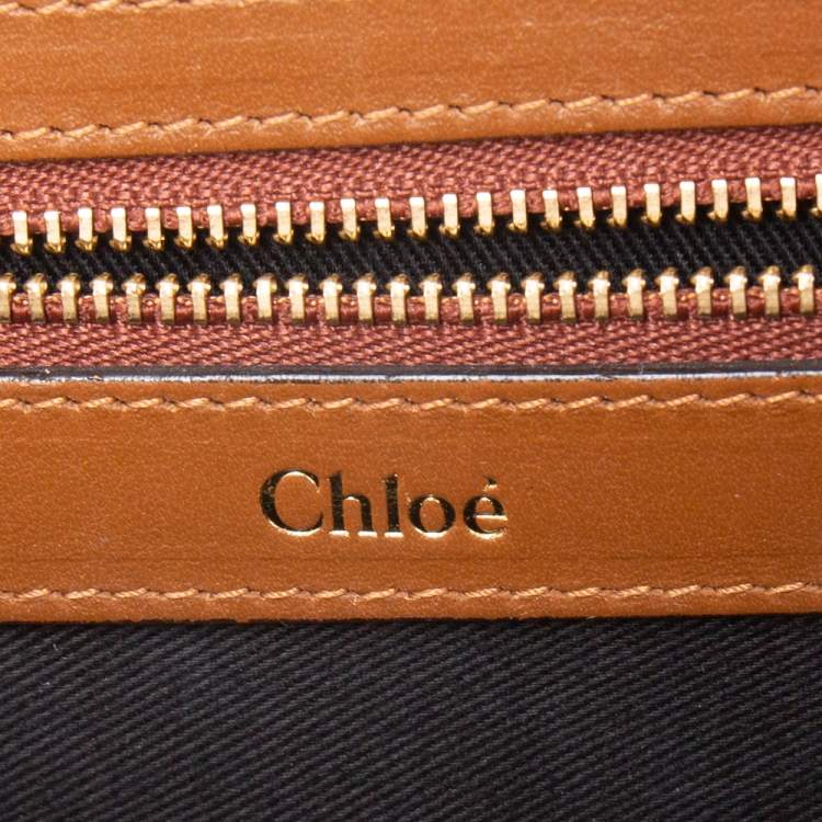 Pre Owned Chloe Brown/Beige Leopard Print Pony Hair And Leather Medium Sally Shoulder Bag