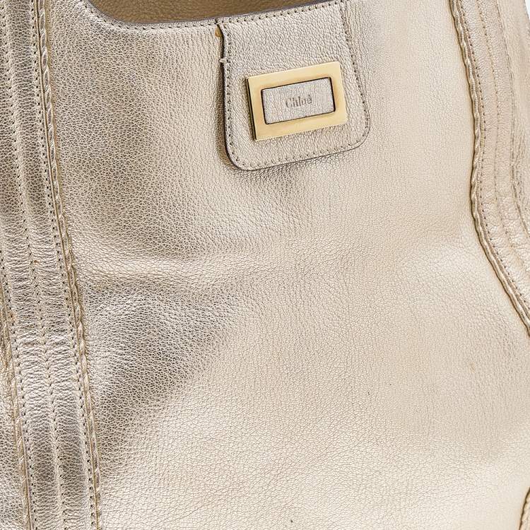 Pre Owned Chole Gold Leather Hobo