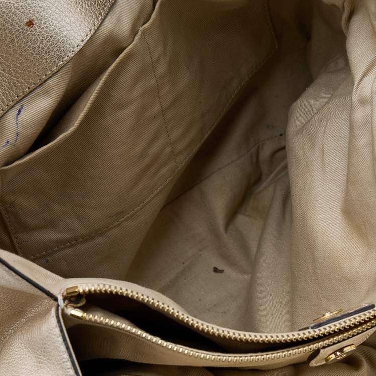 Pre Owned Chole Gold Leather Hobo