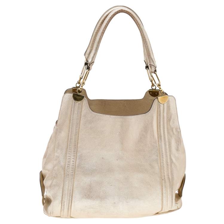 Pre Owned Chole Gold Leather Hobo