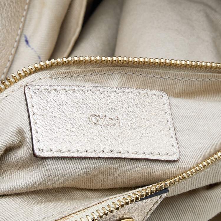 Pre Owned Chole Gold Leather Hobo