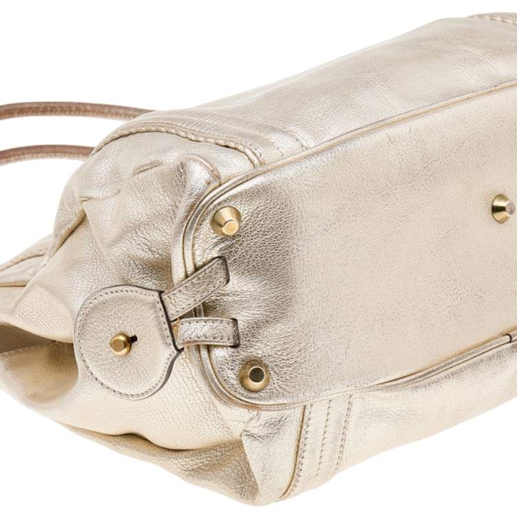 Pre Owned Chole Gold Leather Hobo