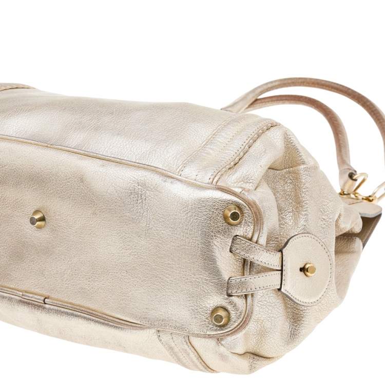 Pre Owned Chole Gold Leather Hobo