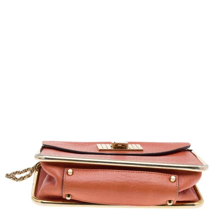 Pre Owned Chloe Orange Leather Small Sally Shoulder Bag
