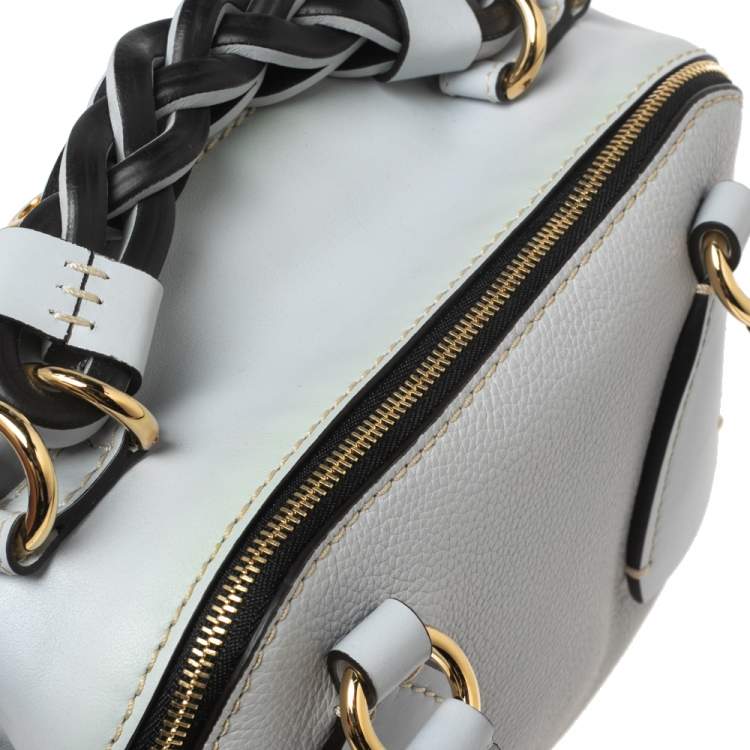 Pre Owned Chloe Light Blue Leather Small Daria Shoulder Bag