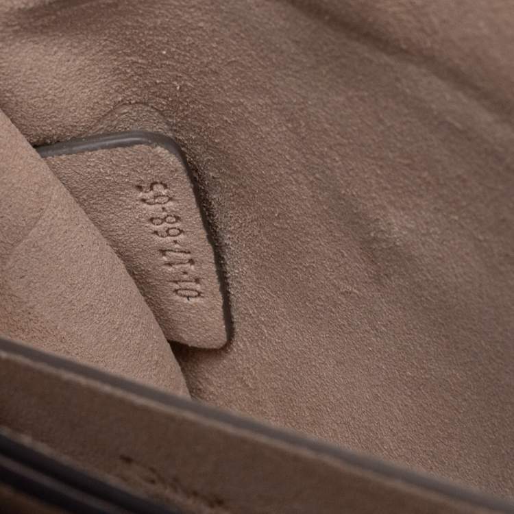 Pre Owned Chloe Grey Leather And Suede Small Faye Shoulder Bag