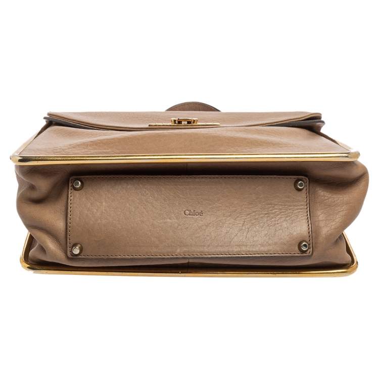 مملوكة مسبقًا Chloe Beige Leather Sally Medium Shoulder Bag