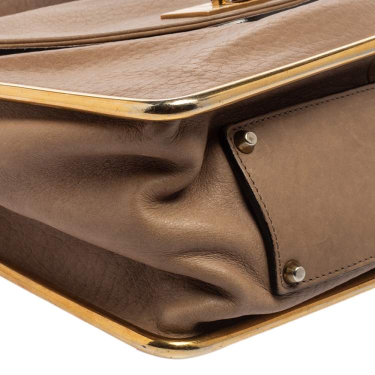 مملوكة مسبقًا Chloe Beige Leather Sally Medium Shoulder Bag