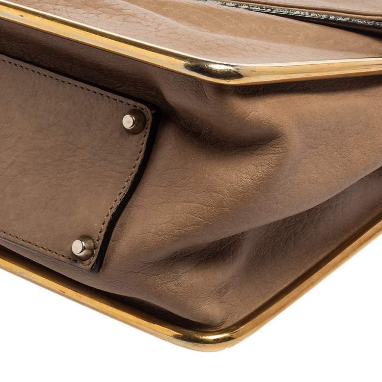 مملوكة مسبقًا Chloe Beige Leather Sally Medium Shoulder Bag