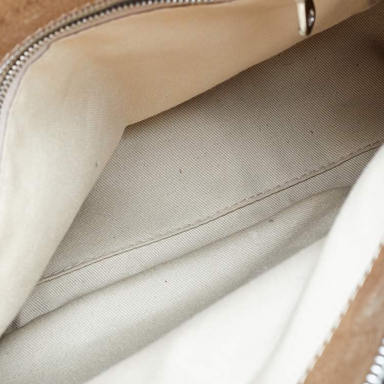 Pre Owned Chloe Metallic Gold Leather Front Pocket Edith Satchel