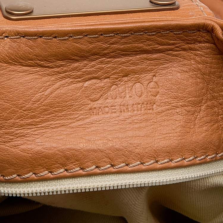 Pre Owned Chloe Rust Orange Leather Medium Paddington Satchel