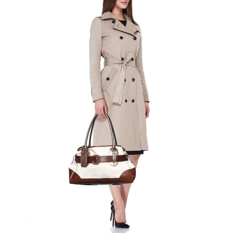 مملوكة مسبقًا Chloe Multicolor Canvas, Python and Leather Tote