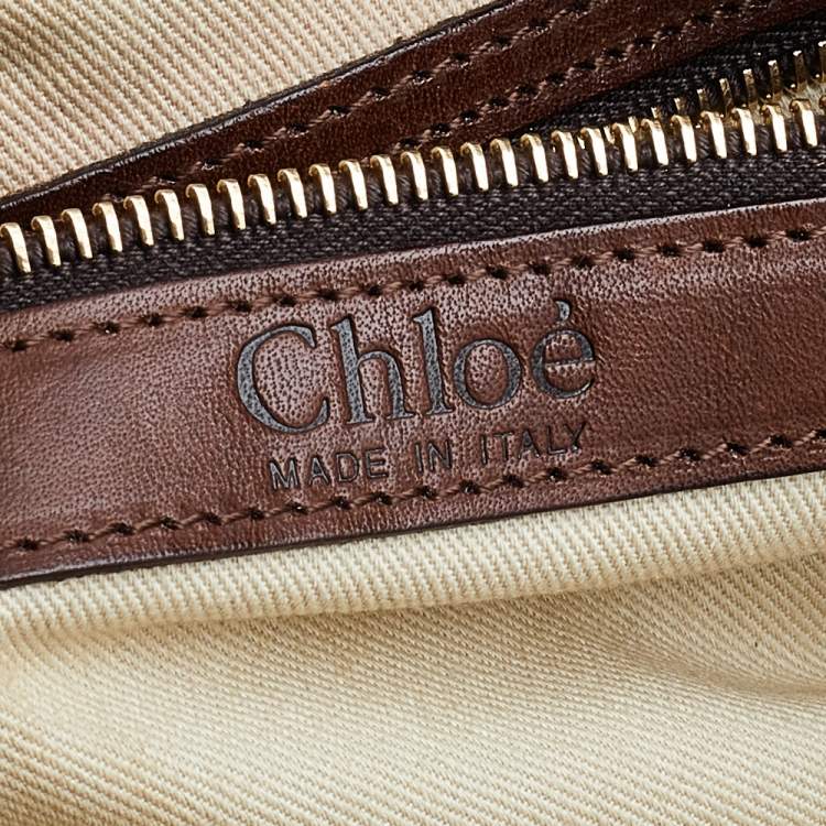 مملوكة مسبقًا Chloe Multicolor Canvas, Python and Leather Tote