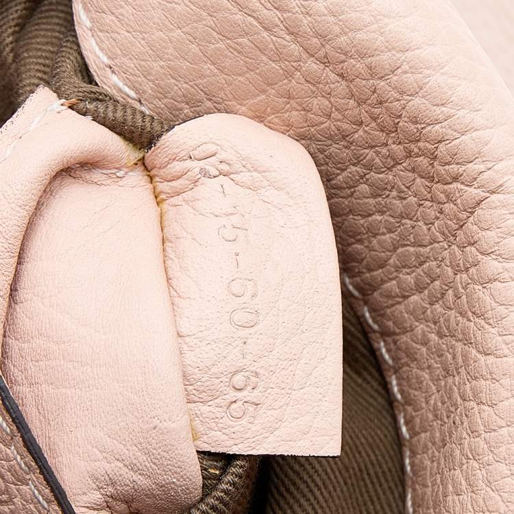 Pre Owned Chloe Pale Pink Leather Mini Marcie Crossbody Bag