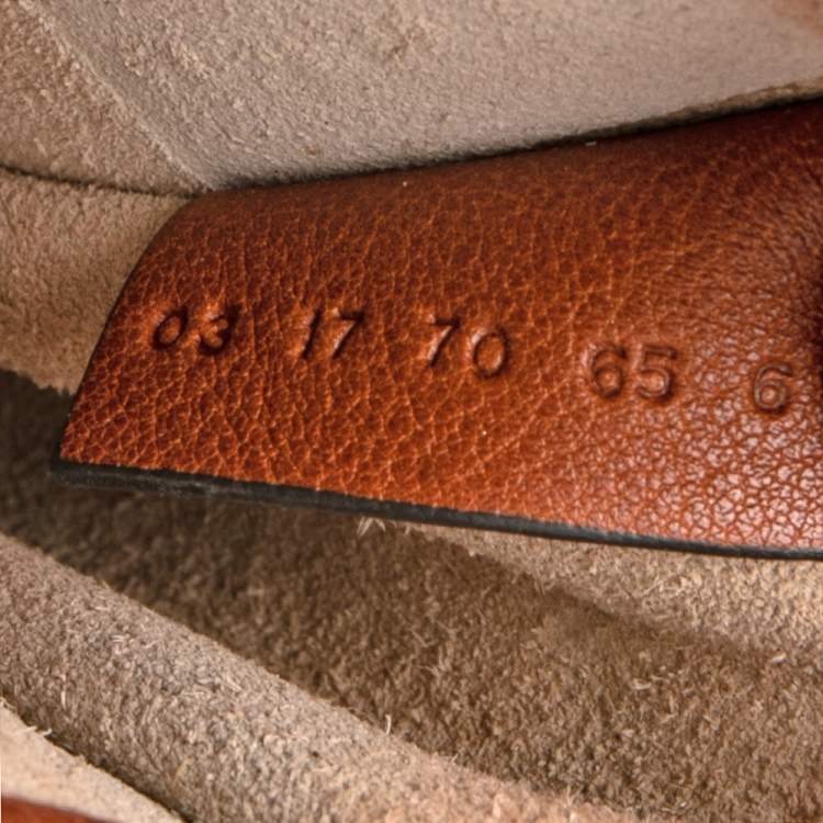 Pre Owned Chloe Brown Leather and Suede Medium Nile Bracelet Bag
