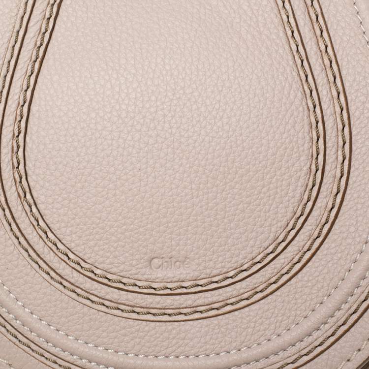 Pre Owned Chloe Beige Leather Mini Marcie Crossbody Bag
