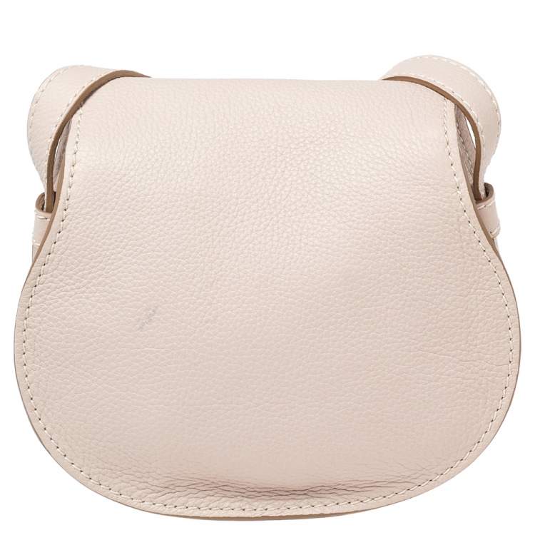 Pre Owned Chloe Beige Leather Mini Marcie Crossbody Bag