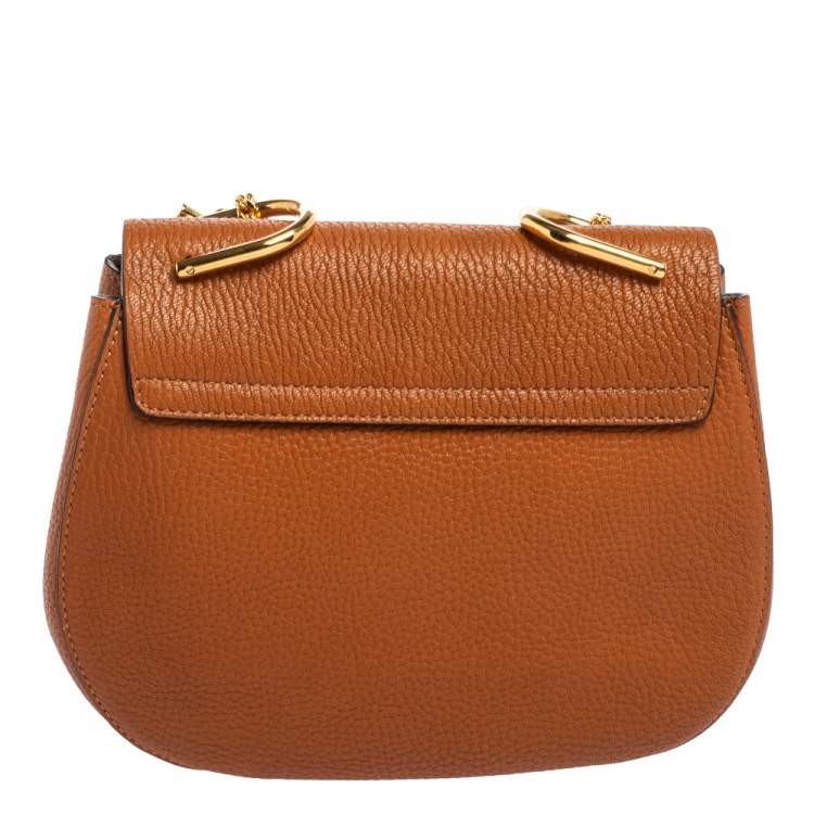 Pre Owned Chloe Brown Leather Medium Drew Shoulder Bag
