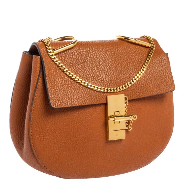 Pre Owned Chloe Brown Leather Medium Drew Shoulder Bag