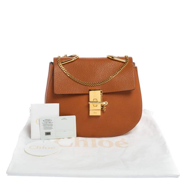 Pre Owned Chloe Brown Leather Medium Drew Shoulder Bag
