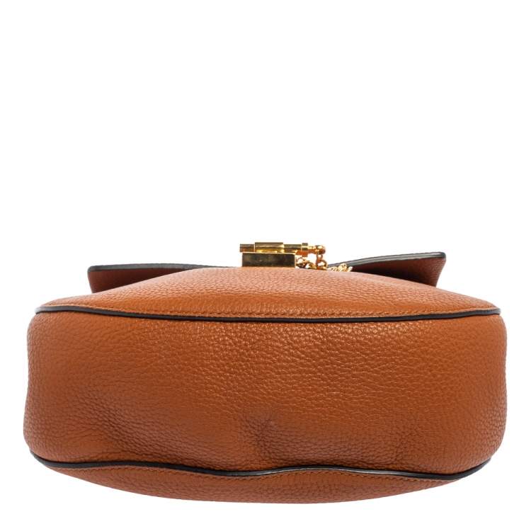 Pre Owned Chloe Brown Leather Medium Drew Shoulder Bag