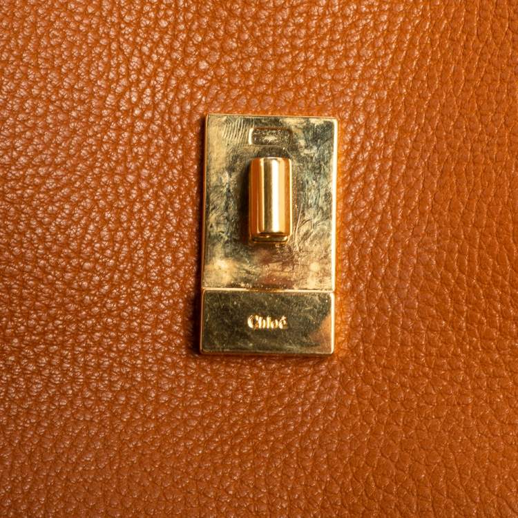 Pre Owned Chloe Brown Leather Medium Drew Shoulder Bag
