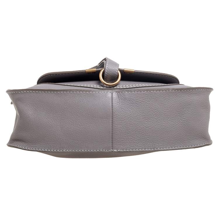 Pre Owned Chloe Grey Leather Medium Marcie Shoulder Bag