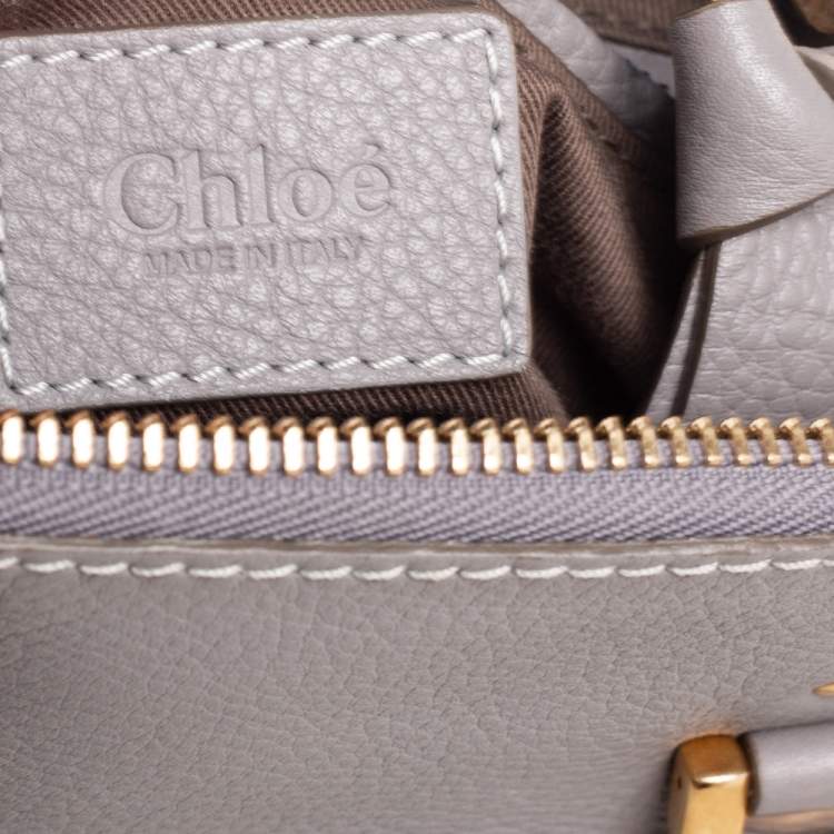 Pre Owned Chloe Grey Leather Medium Marcie Shoulder Bag