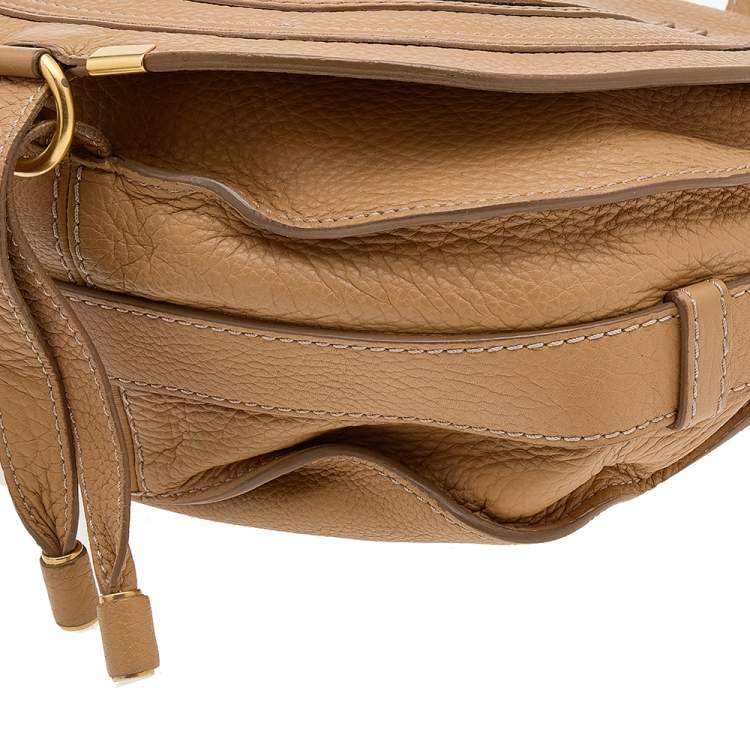 Pre Owned Chloe Caramel Brown Leather Medium Marcie Shoulder Bag