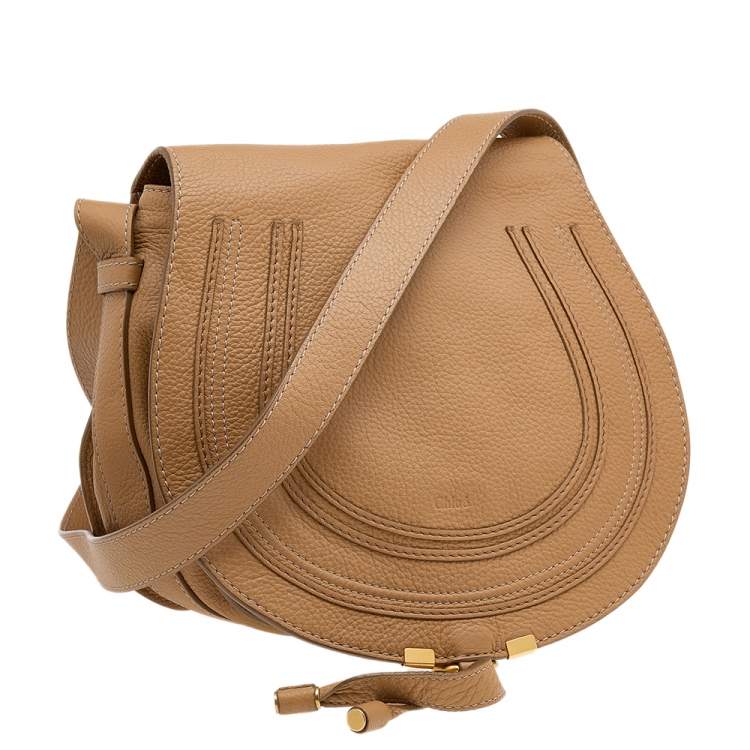 Pre Owned Chloe Caramel Brown Leather Medium Marcie Shoulder Bag