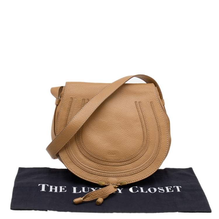 Pre Owned Chloe Caramel Brown Leather Medium Marcie Shoulder Bag